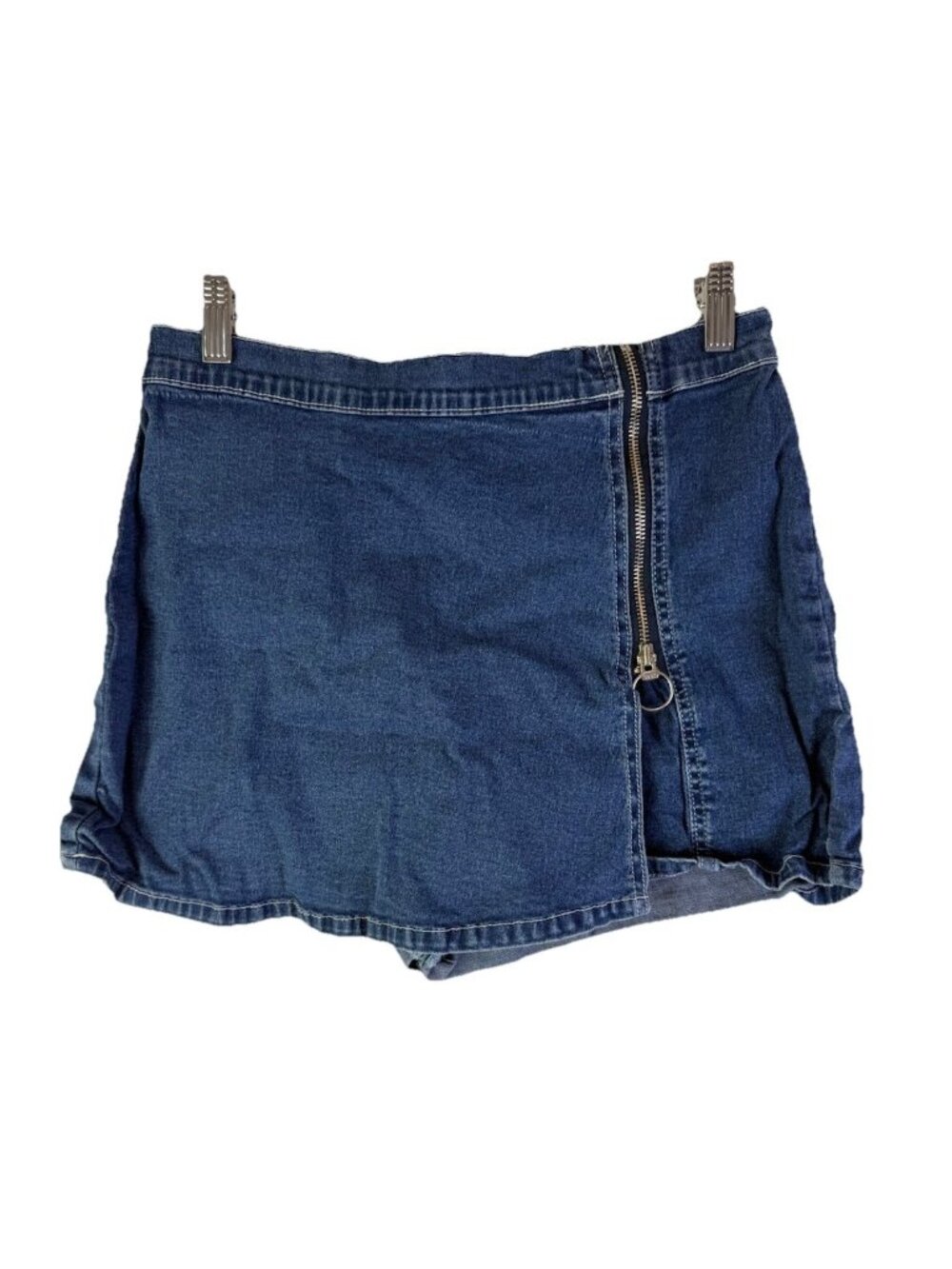 Vintage 90s Jordache Mini Micro Wrap Skirt Skort Zip Streetwear